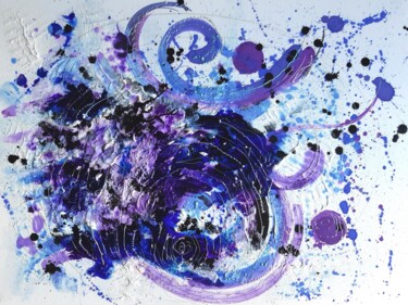 Peinture intitulée "Cosmos" par Nadège Dubreuil, Œuvre d'art originale, Encre