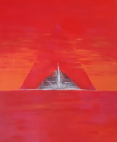 Painting titled "Pyramide" by Nadège Dubreuil, Original Artwork, Acrylic