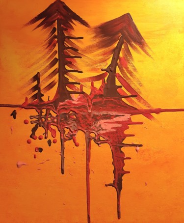 Peinture intitulée "Bivouac" par Nadège Dubreuil, Œuvre d'art originale, Acrylique