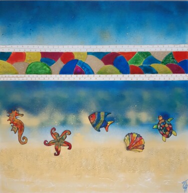 "Caraïbes" başlıklı Tablo Nadège Dubreuil tarafından, Orijinal sanat, Mürekkep
