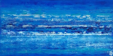 Painting titled "Rivage 2" by Nadège Dubreuil, Original Artwork, Acrylic