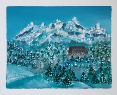 Pintura titulada "Val d'Azun" por Nadège Dubreuil, Obra de arte original, Acrílico
