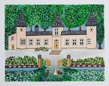 Peinture intitulée "Château Lescombes r…" par Nadège Dubreuil, Œuvre d'art originale, Acrylique