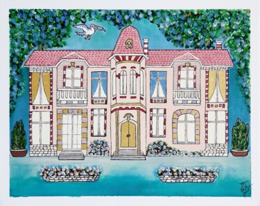 绘画 标题为“Maison Louis David…” 由Nadège Dubreuil, 原创艺术品, 丙烯