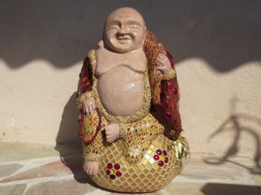 bouddha Sculpture intitulée "bouddha" par Nadege Gesvres, Œuvre d'art originale, Plâtre