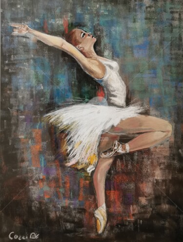 Painting titled "Telle une étoile" by Nadège Minder (Cocci), Original Artwork, Pastel