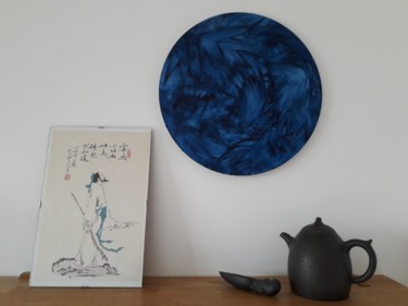 Peinture intitulée "Deep Blue" par Nadège Tissot (Ora), Œuvre d'art originale, Acrylique Monté sur Châssis en bois