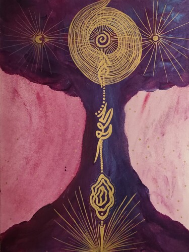 Peinture intitulée "Tree of Insight" par Nadège Tissot (Ora), Œuvre d'art originale, Acrylique