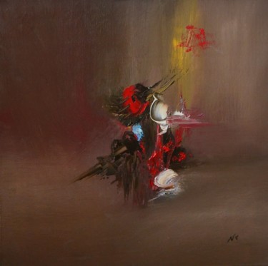 Painting titled "Instinct" by Nadège Aelewaters, Original Artwork, Oil