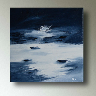 Peinture intitulée "Calme blanc 2" par Nadège Aelewaters, Œuvre d'art originale, Huile