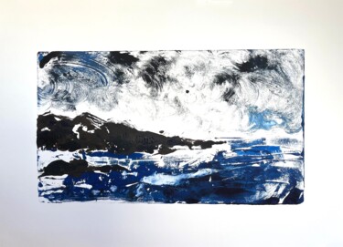 Отпечатки и Гравюры под названием "Wild coast" - Nadej Gunalp, Подлинное произведение искусства, Монотип