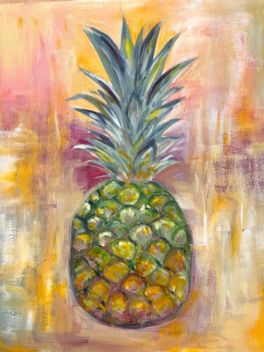 Painting titled "Ananas" by Nadej Gunalp, Original Artwork, Acrylic