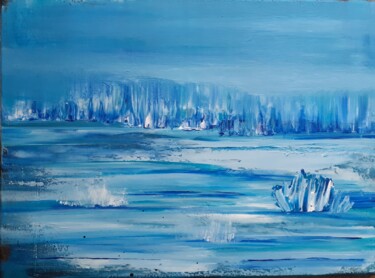Painting titled "Ice" by Nadejd'Art, Original Artwork, Acrylic