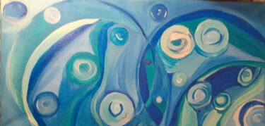 Pittura intitolato "Il cerchio del blues" da Nadejd'Art, Opera d'arte originale, Acrilico