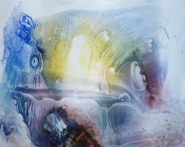 제목이 "Apocalypse II"인 미술작품 Nadette Tournier로, 원작, 아크릴 목재 패널에 장착됨