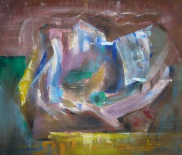 Картина под названием "Cobra pastel" - Nadette Tournier, Подлинное произведение искусства, Масло Установлен на Деревянная ра…