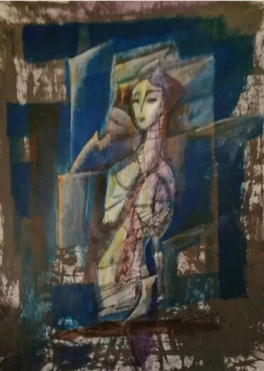 Pintura intitulada "Improvisation on th…" por Nadezda Baruns, Obras de arte originais, Tinta