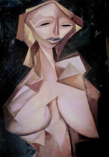 Pintura titulada ",, Morning nude.,,…" por Nadezda Baruns, Obra de arte original, Oleo