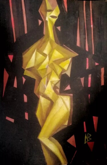 Pittura intitolato "Nude." da Nadezda Baruns, Opera d'arte originale, Acrilico