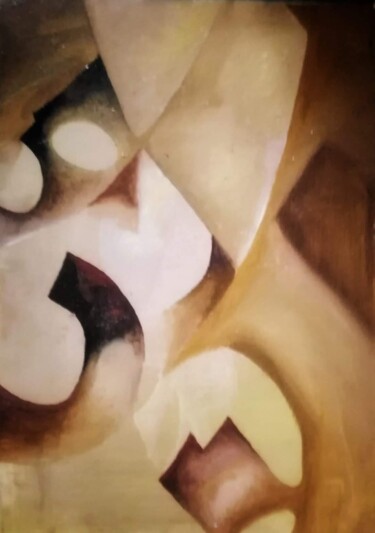 Картина под названием "Coffee. 2. Abstract…" - Nadezda Baruns, Подлинное произведение искусства, Масло