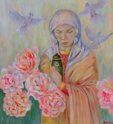 Pittura intitolato "Mary Magdalene and…" da Nadezda Krivohizina, Opera d'arte originale, Olio