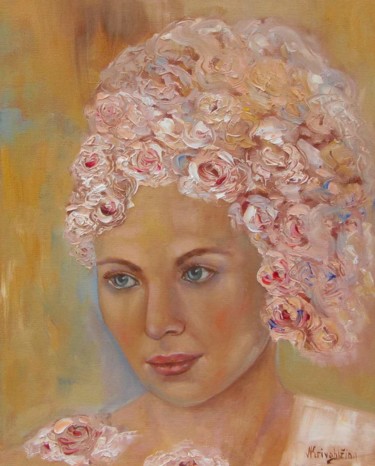 Pintura titulada "Flora" por Nadezda Krivohizina, Obra de arte original, Oleo Montado en Bastidor de camilla de madera