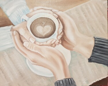 Peinture intitulée ""Моя любовь в моих…" par Nadezhda Brinke, Œuvre d'art originale, Huile