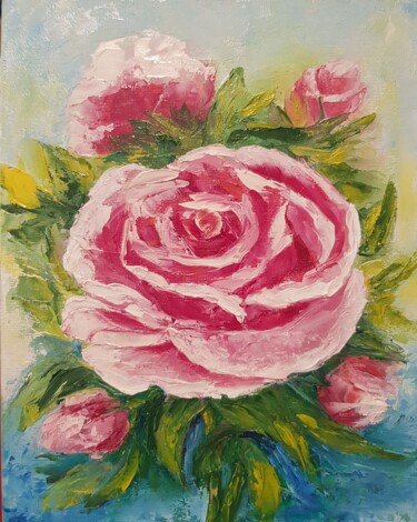 Pintura titulada "Роза" por Nadezhda Brinke, Obra de arte original, Oleo