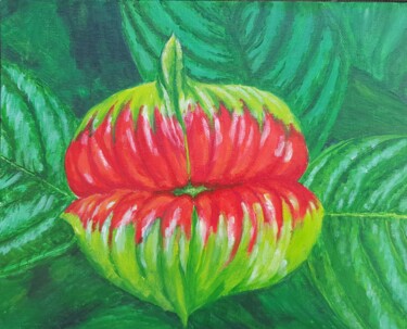 Peinture intitulée ""Psychotria Peppig"" par Nadezhda Brinke, Œuvre d'art originale, Acrylique