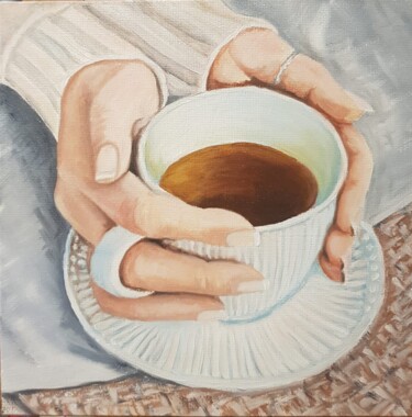 Картина под названием "Чаепитие -1" - Nadezhda Brinke, Подлинное произведение искусства, Масло