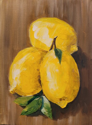 Pittura intitolato "Lemons" da Nadezhda Brinke, Opera d'arte originale, Olio