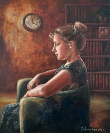 Painting titled "Evening hours" by Nadezhda Gellmundova, Original Artwork, Oil
