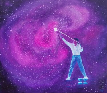 Painting titled "Galaxy" by Nadezhda Nikulina, Original Artwork, Acrylic
