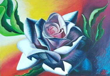 Pittura intitolato "Роза" da Nadezhda Potekhina, Opera d'arte originale, Acrilico
