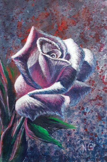 Pintura titulada "Роза." por Nadezhda Potekhina, Obra de arte original, Acrílico