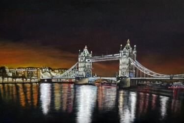 Картина под названием "London" - Надежда Потехина, Подлинное произведение искусства, Акрил
