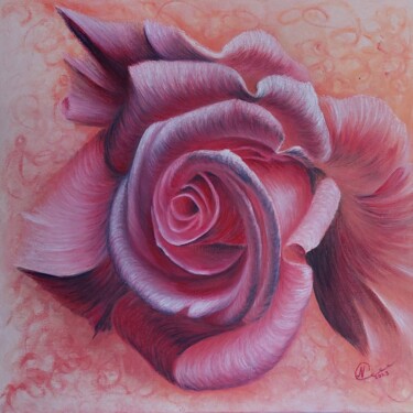 Картина под названием "Роза2" - Надежда Потехина, Подлинное произведение искусства, Масло