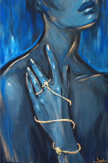 Картина под названием "THE LINES- original…" - Nadezhda Zueva, Подлинное произведение искусства, Акрил Установлен на Деревян…