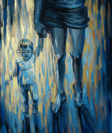 WAY- acrylic painting on stretched canvas Painting titled "WAY- acrylic painti…" by Nadezhda Zueva, Original Art, Acrylic Mounted on Stretcher frame