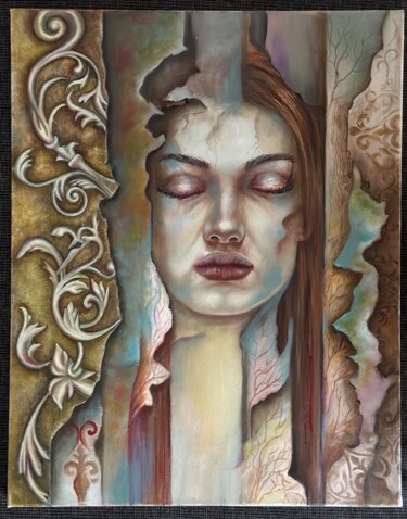 Картина под названием "Droom" - Nadia Eidehlouei, Подлинное произведение искусства, Масло