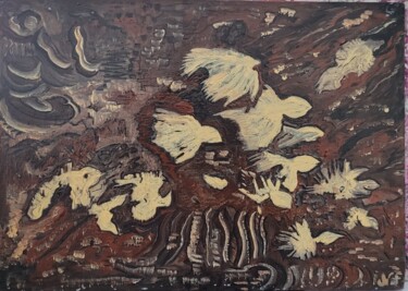 Pittura intitolato "Birdies" da Nadia Fakhry, Opera d'arte originale, Acrilico