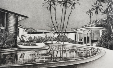 Zeichnungen mit dem Titel "La Villa  [La Vie,…" von Nadia Fouché, Original-Kunstwerk, Graphit