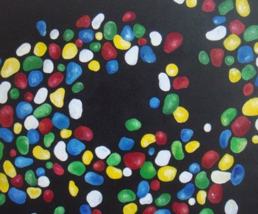 Peinture intitulée "mosaique colorée" par Nadia Jobin, Œuvre d'art originale, Acrylique