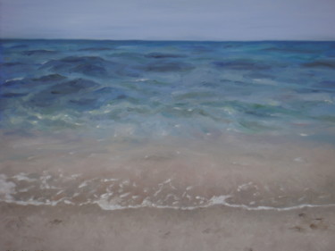 Malarstwo zatytułowany „la plage” autorstwa Nadia Jobin, Oryginalna praca, Olej