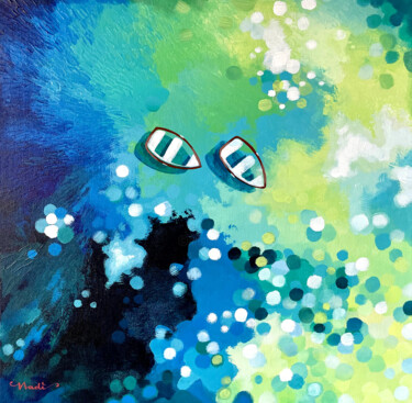 Картина под названием "Capri" - Nadia Lysakowska, Подлинное произведение искусства, Акрил Установлен на Деревянная рама для…