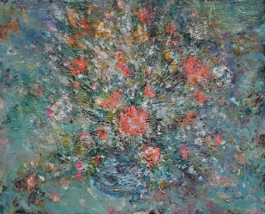 Картина под названием "Autumn Bouquet" - Nadia Nova, Подлинное произведение искусства, Акрил