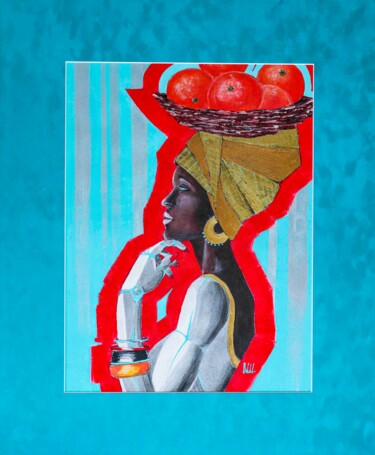 Painting titled "Cyborg Woman GRADE 2" by Nadia Sh. Mikhailo, Original Artwork, Acrylic