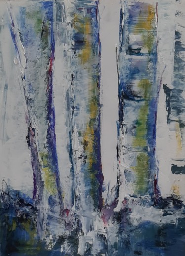Peinture intitulée "Three Trees - Trees…" par Nadia Larosa, Œuvre d'art originale, Acrylique