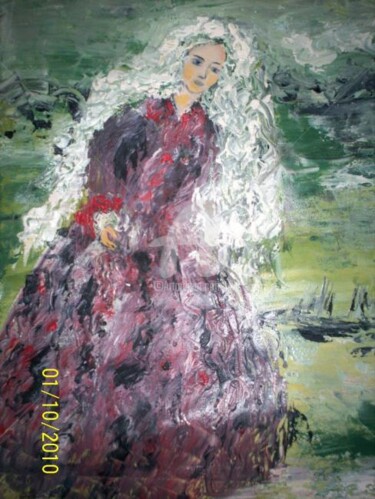 Peinture intitulée "Adèle détail" par Nadia De Lima, Œuvre d'art originale, Huile