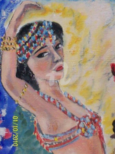 Peinture intitulée "Mata-Hari détail." par Nadia De Lima, Œuvre d'art originale, Huile